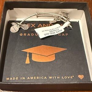 Alex and Ani Silver Graduation Charm Bracelet